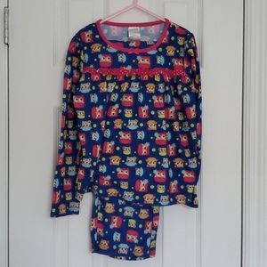 Flannel owl pajama set
